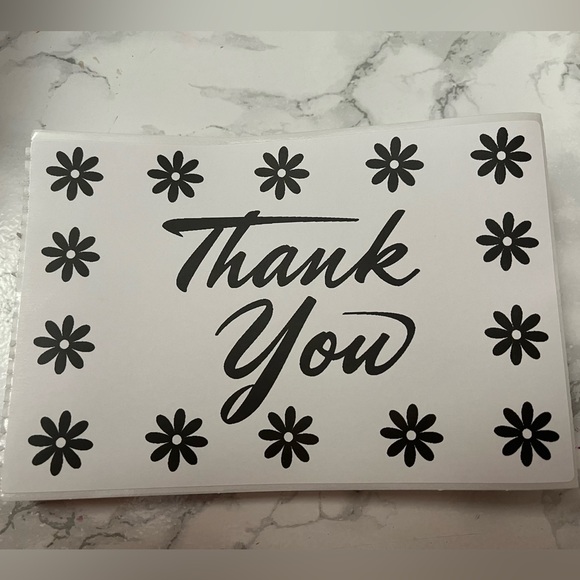 🦋HP🦋 50 Thank You Thermal Labels - Picture 2 of 3